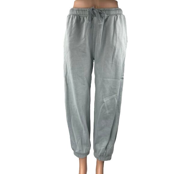 Aeropostale Women's Gray Fleece High Waisted Tapered Jogger Sweat Pants Size S - Picture 1 of 5